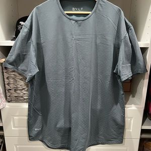 COPY - Bylt basics drop cut s/s tee XXL slate blue polka dots
